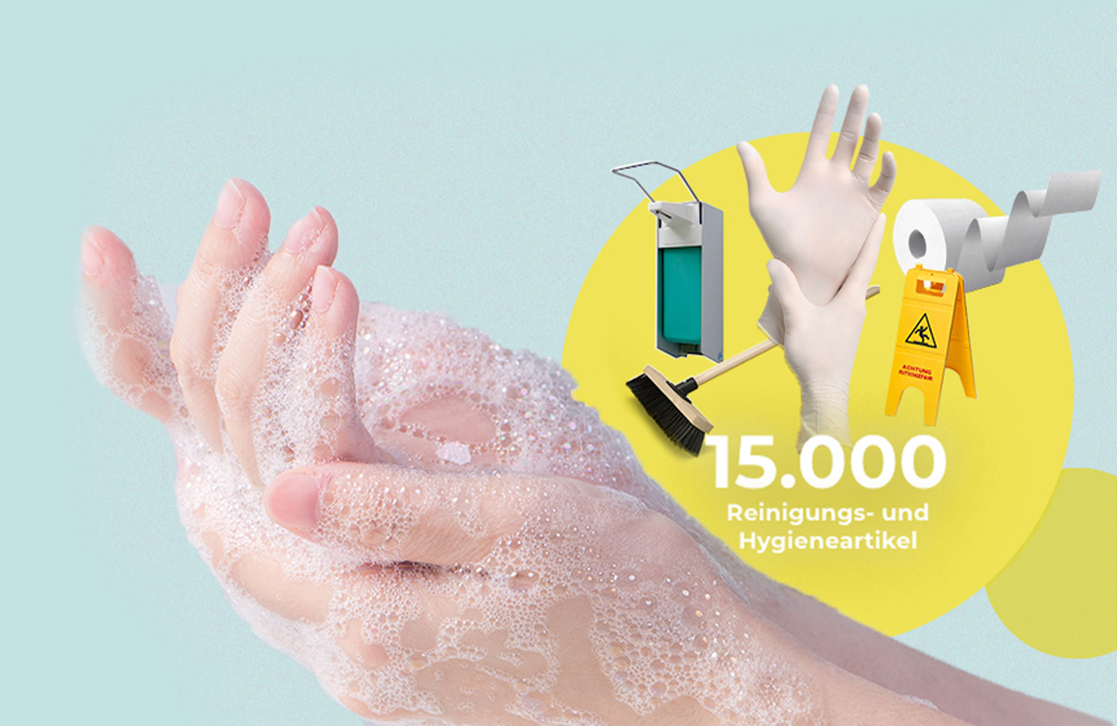 15.000 Reinigungs- und Hygieneartikel