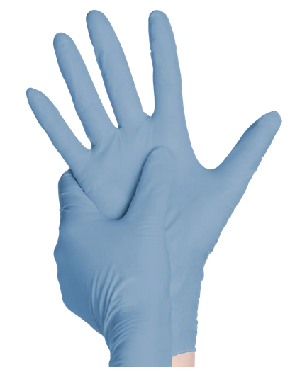 AMPri Pura Comfort Nitril Einmalhandschuhe, 100 Stück, Gr. S, blau 
