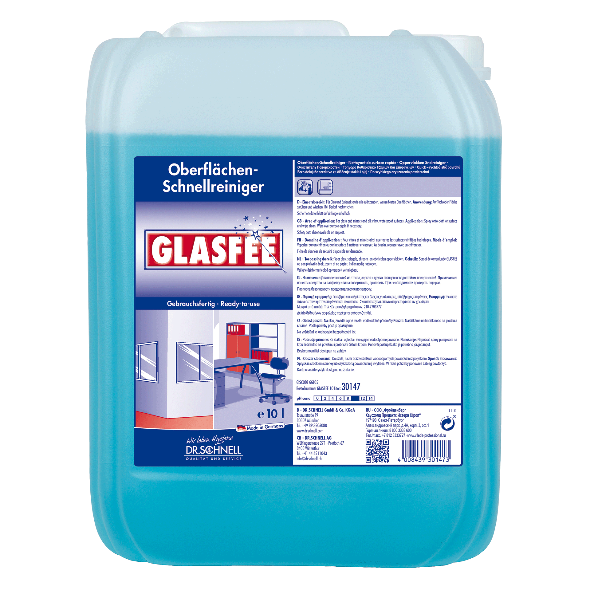 Dr. Schnell GLASFEE Oberflächen-Schnellreiniger 10 L Kanister