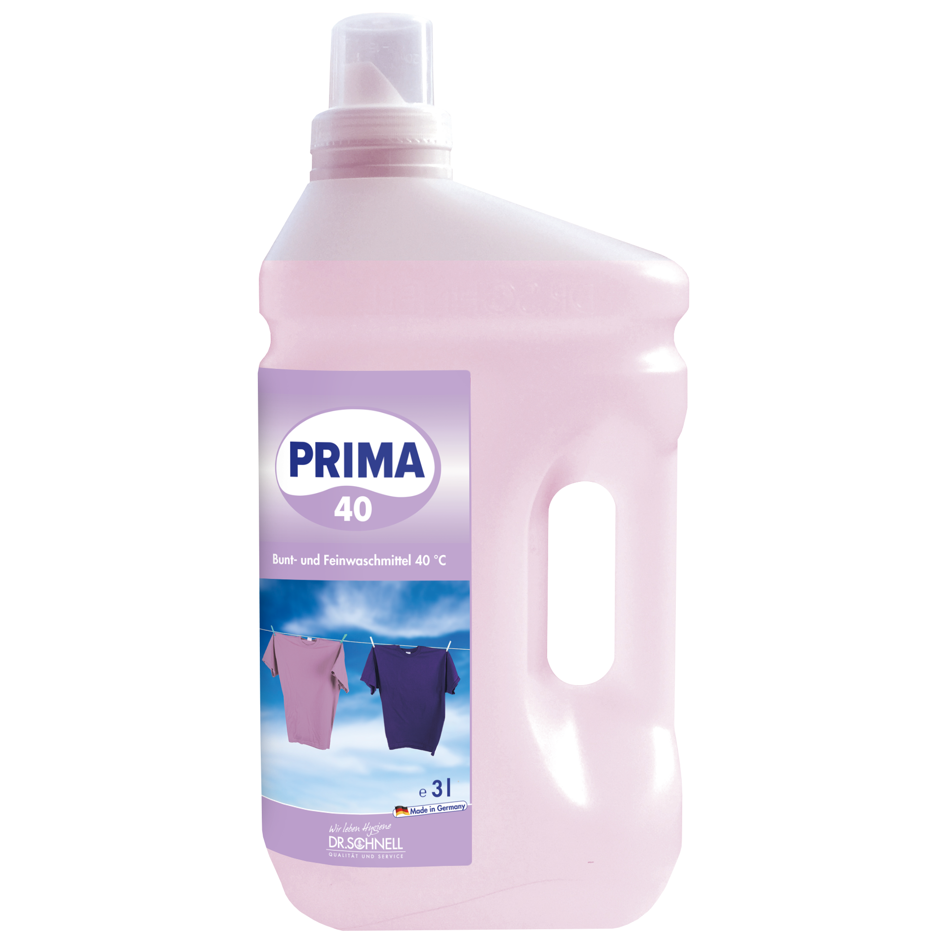 Dr. Schnell Prima 40, flüssiges Bunt- und Feinwaschmittel mit Geruchsneutralisator, 3 L Flasche