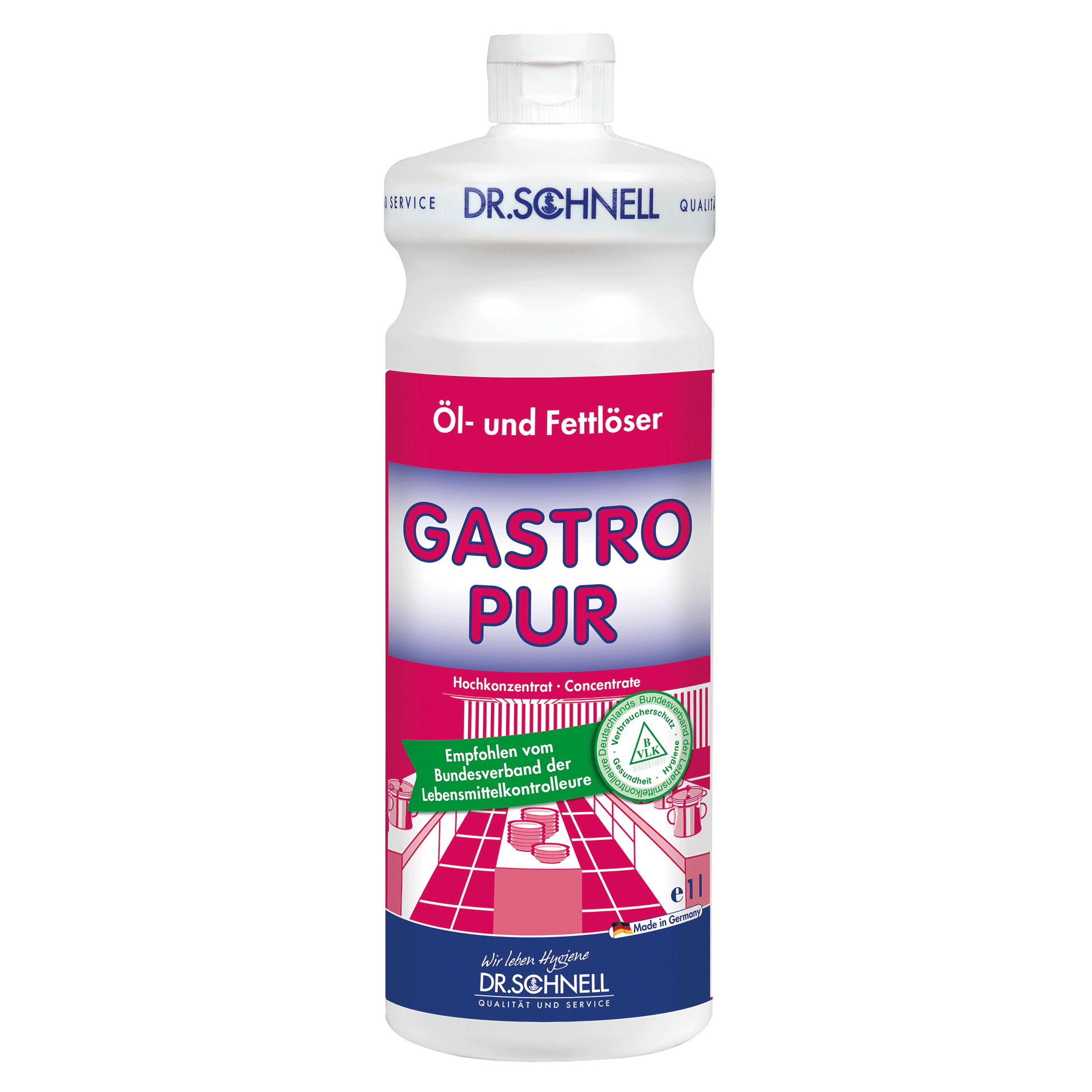 Dr. Schnell GASTRO PUR, Konzentrat Öl- und Fettlöser 1 L