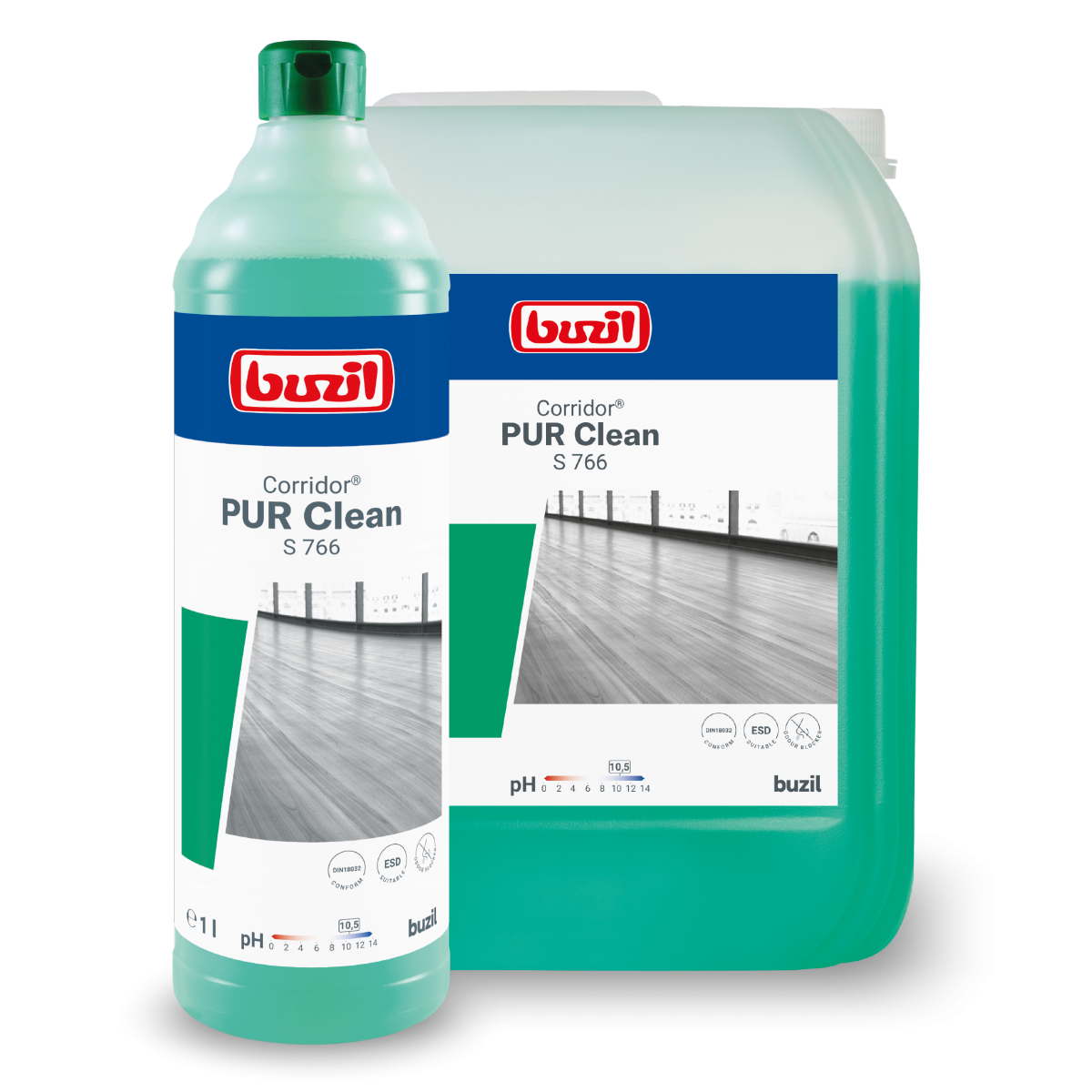 Buzil Corridor PUR Clean S766 Bodenreiniger, 1L-Flasche