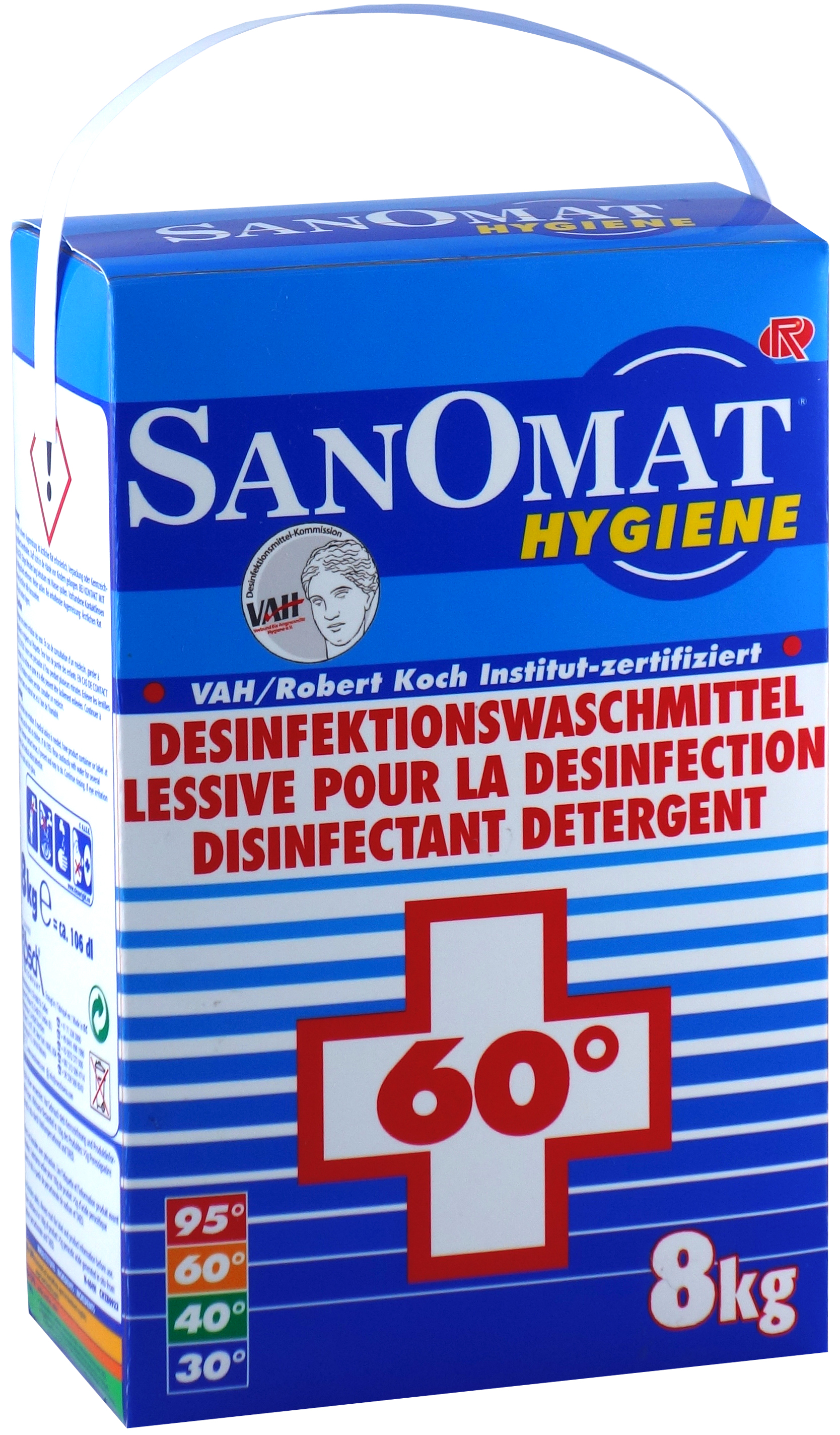 SANOMAT Hygiene Desinfektionswaschmittel, 8 kg Tragepackung