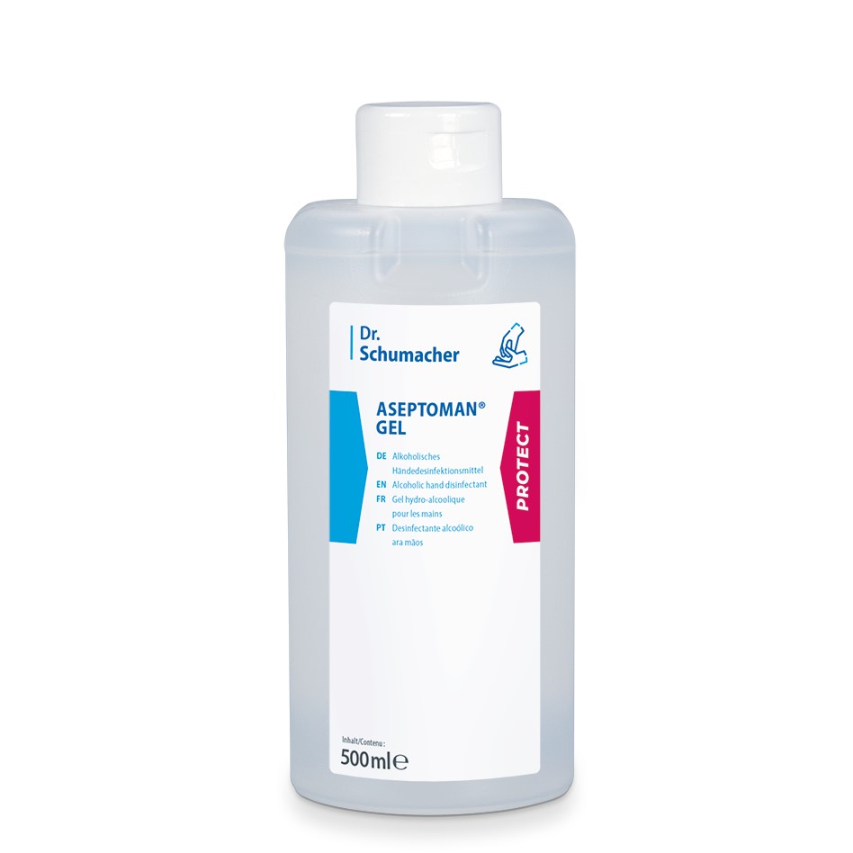 Dr. Schumacher Aseptoman Gel, 500 ml Flasche, alkoholische Händedesinfektion