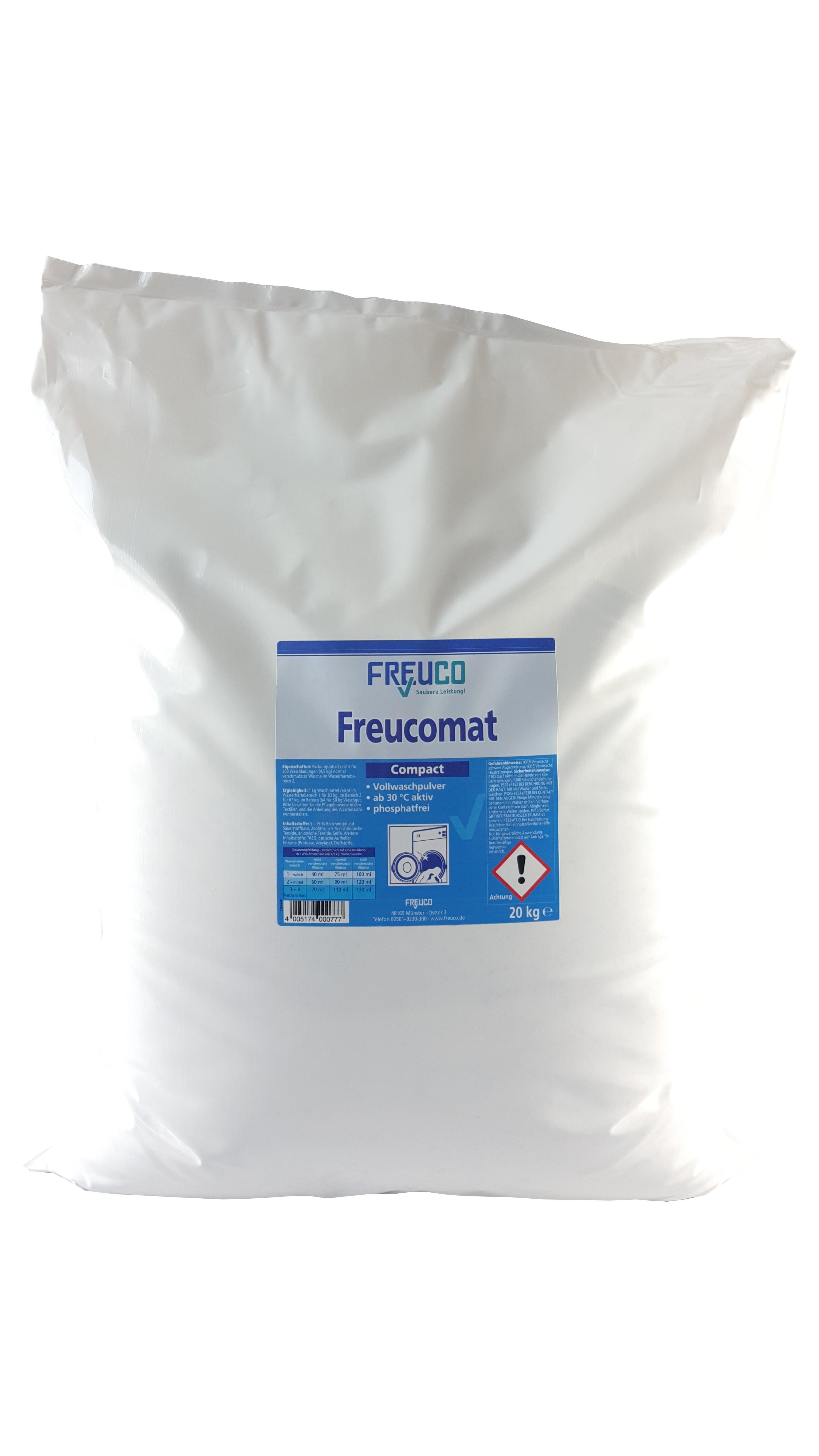 Freucomat Compact, Waschpulver phosphatfrei, Premiumqualität 20kg