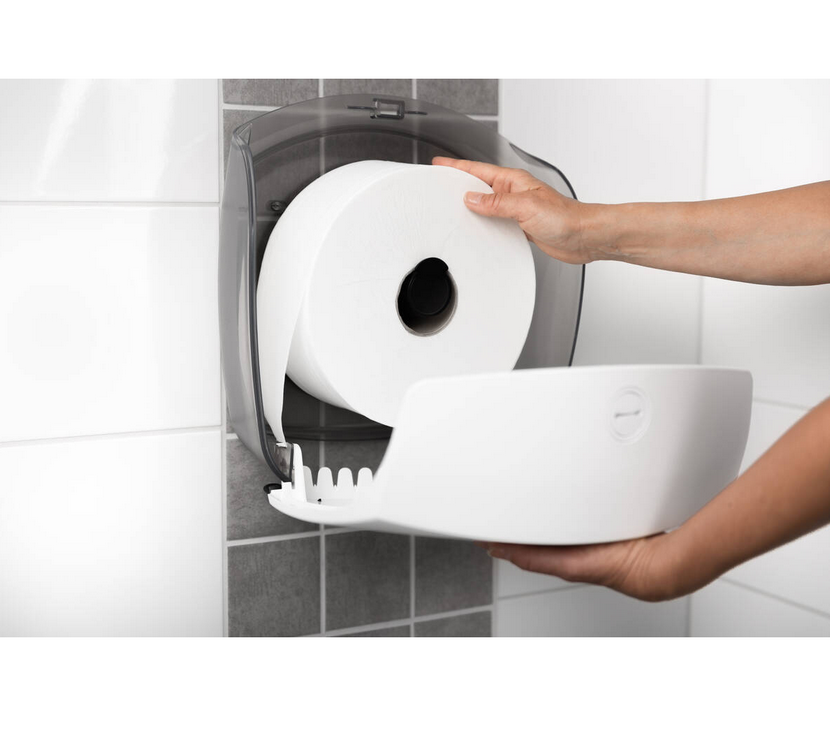 Katrin Toilettenpapierspender S für Mini-Jumborollen Gigant, weiß