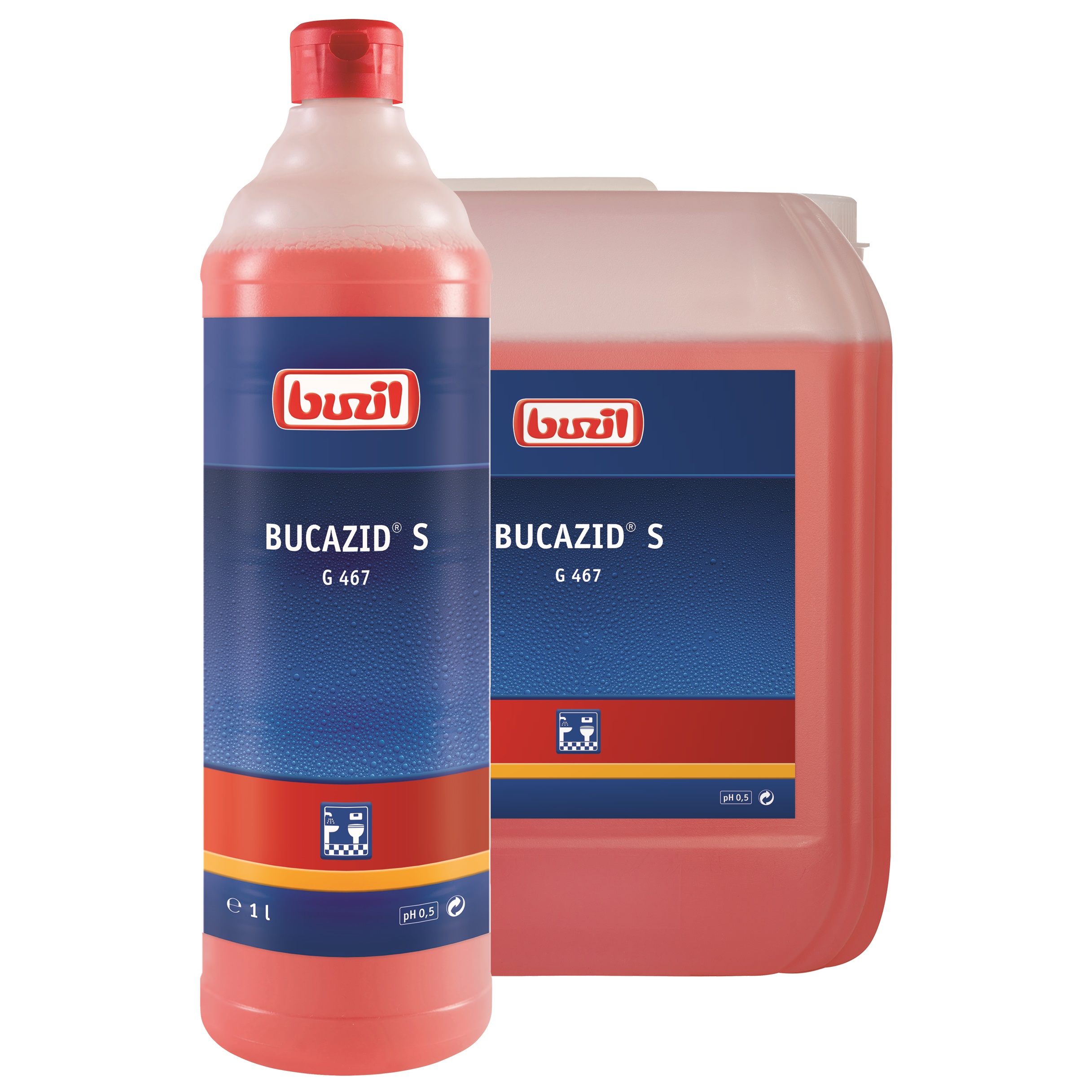 Buzil Bucazid S G 467, Sanitärunterhaltsreiniger 1,0 L Flasche