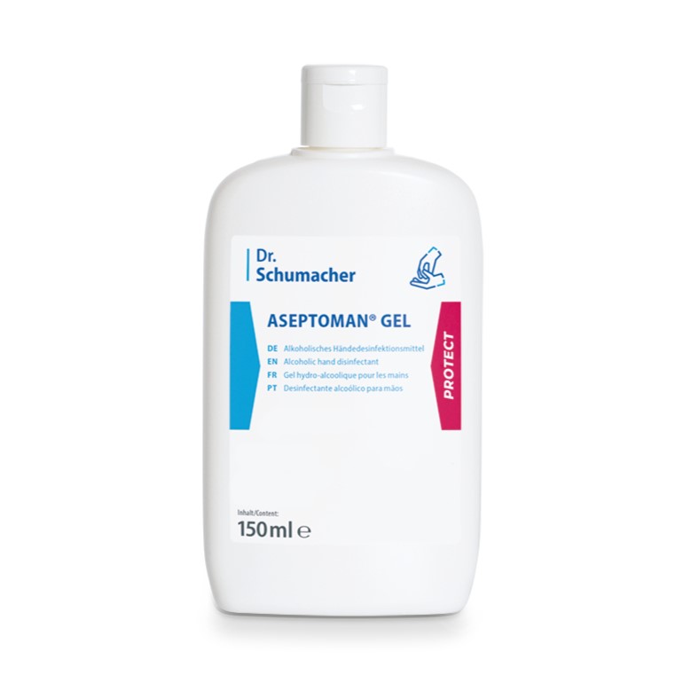 Dr. Schumacher Aseptoman Gel, 150 ml Kittelflasche, alkoholische Händedesinfektion