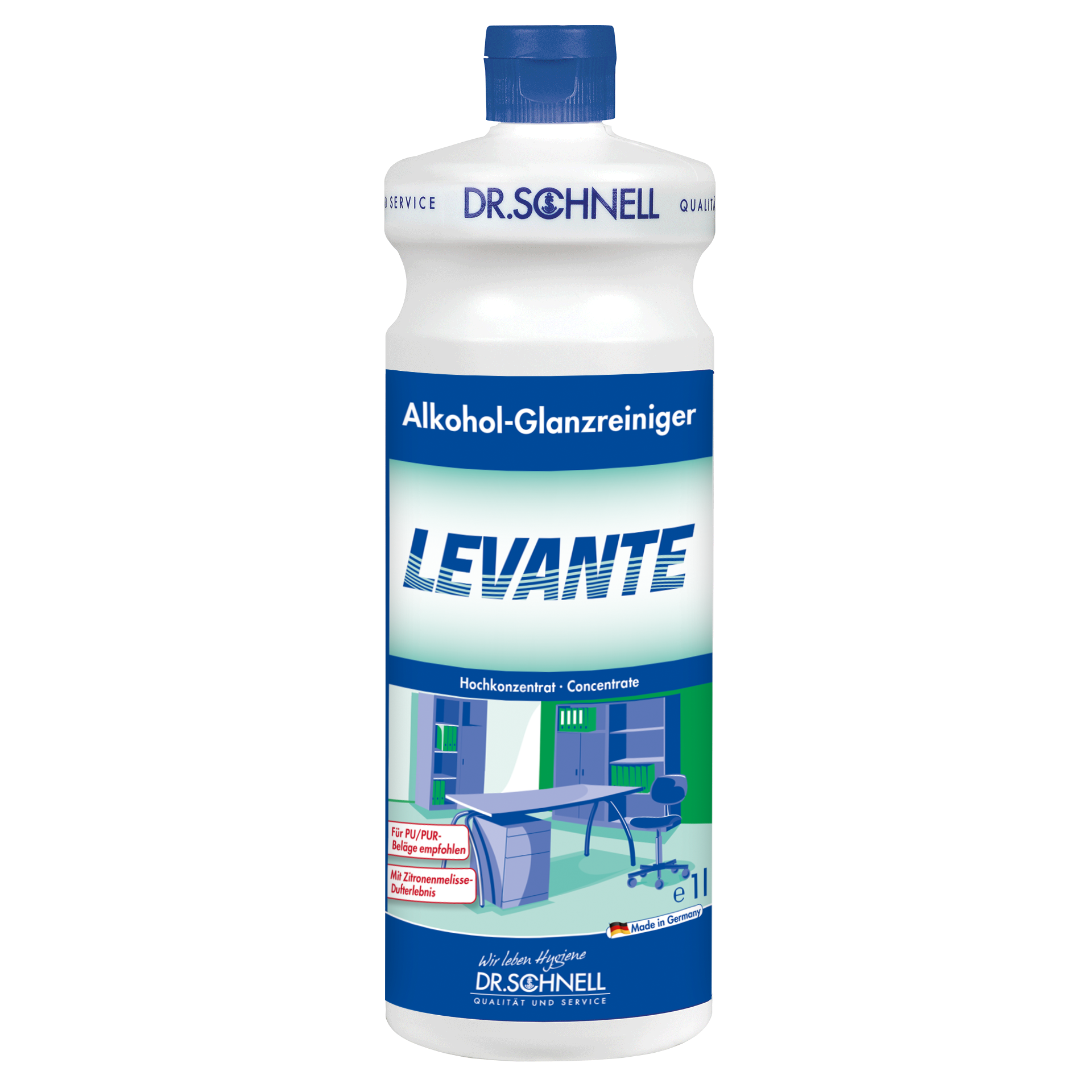 Dr. Schnell Levante, Alkohol-Glanzreiniger, 1 L Flasche