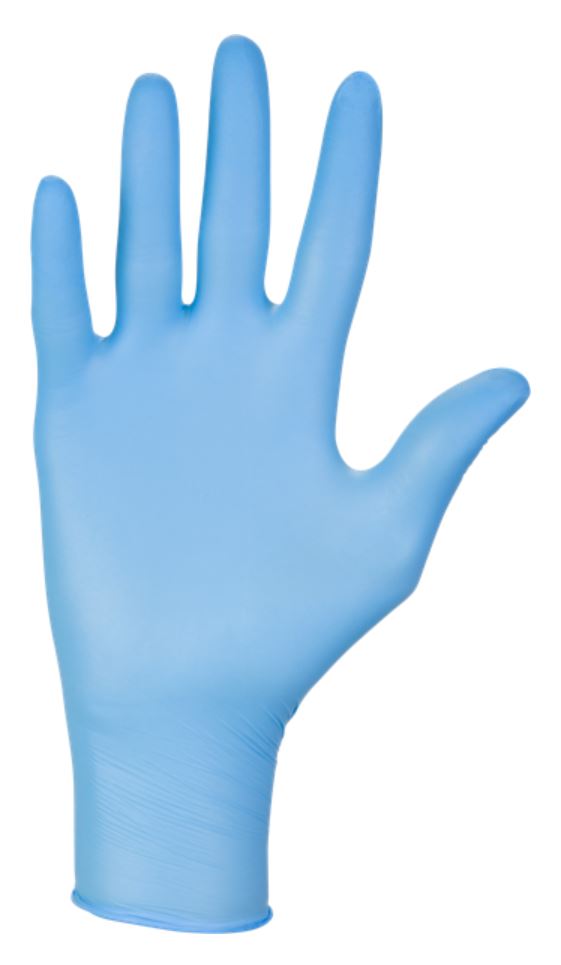 Mercator Nitrylex classic blue, Einmalhandschuhe aus Nitril, Größe S, blau, ungepudert