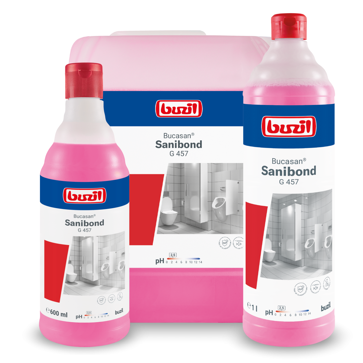 Buzil Bucasan Sanibond G457 Sanitärunterhaltsreiniger, 1L-Flasche