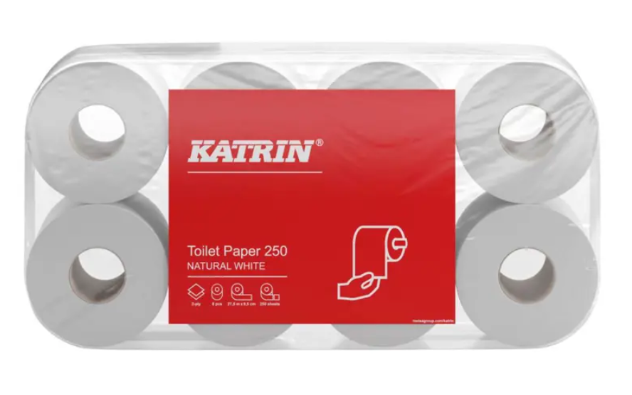 Katrin Toilettenpapier, 250 Blatt-Rolle, 2-lagig