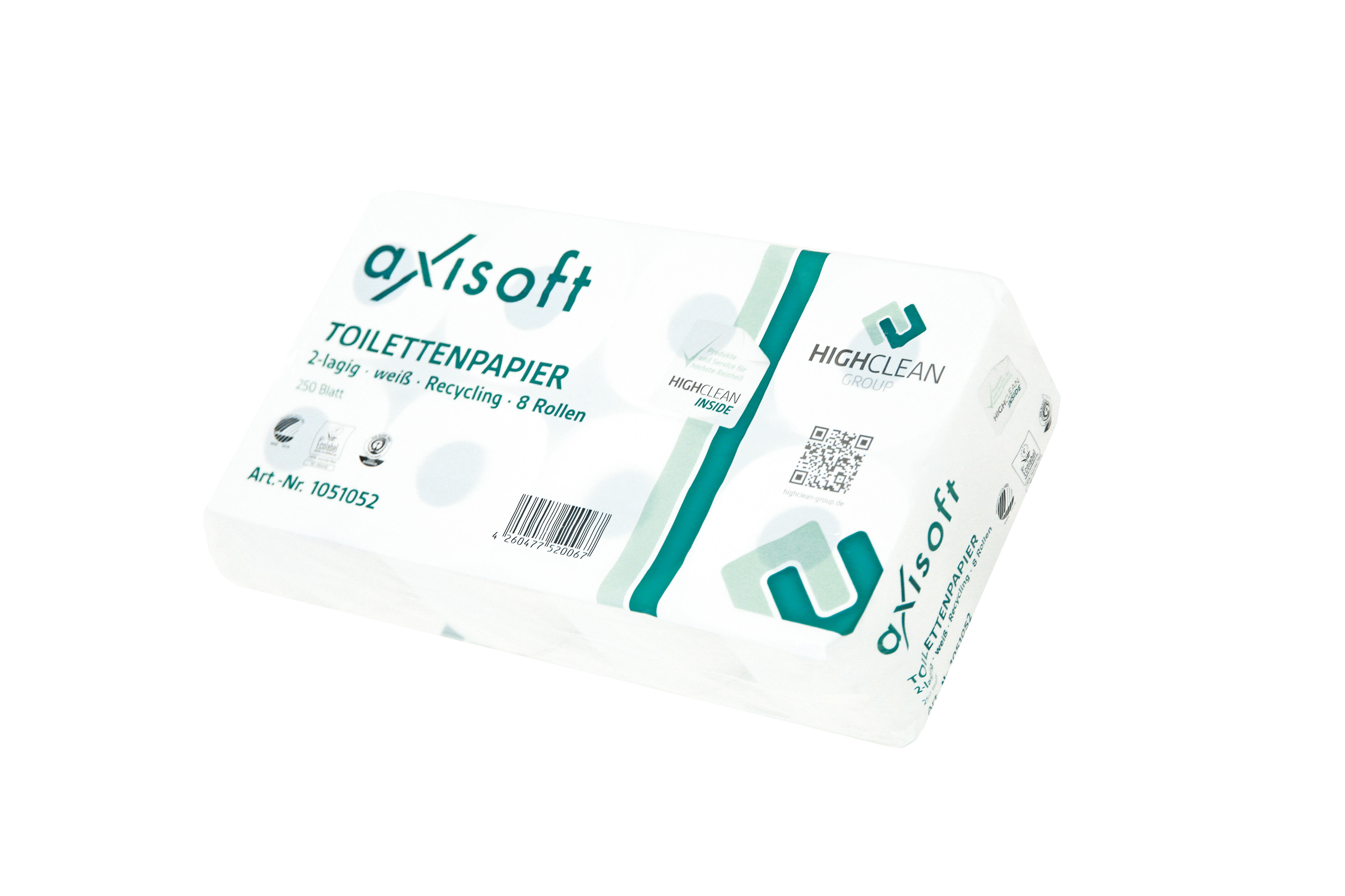 axisoft basic Toilettenpapier, 2-lagig, weiß, 64 Rollen
