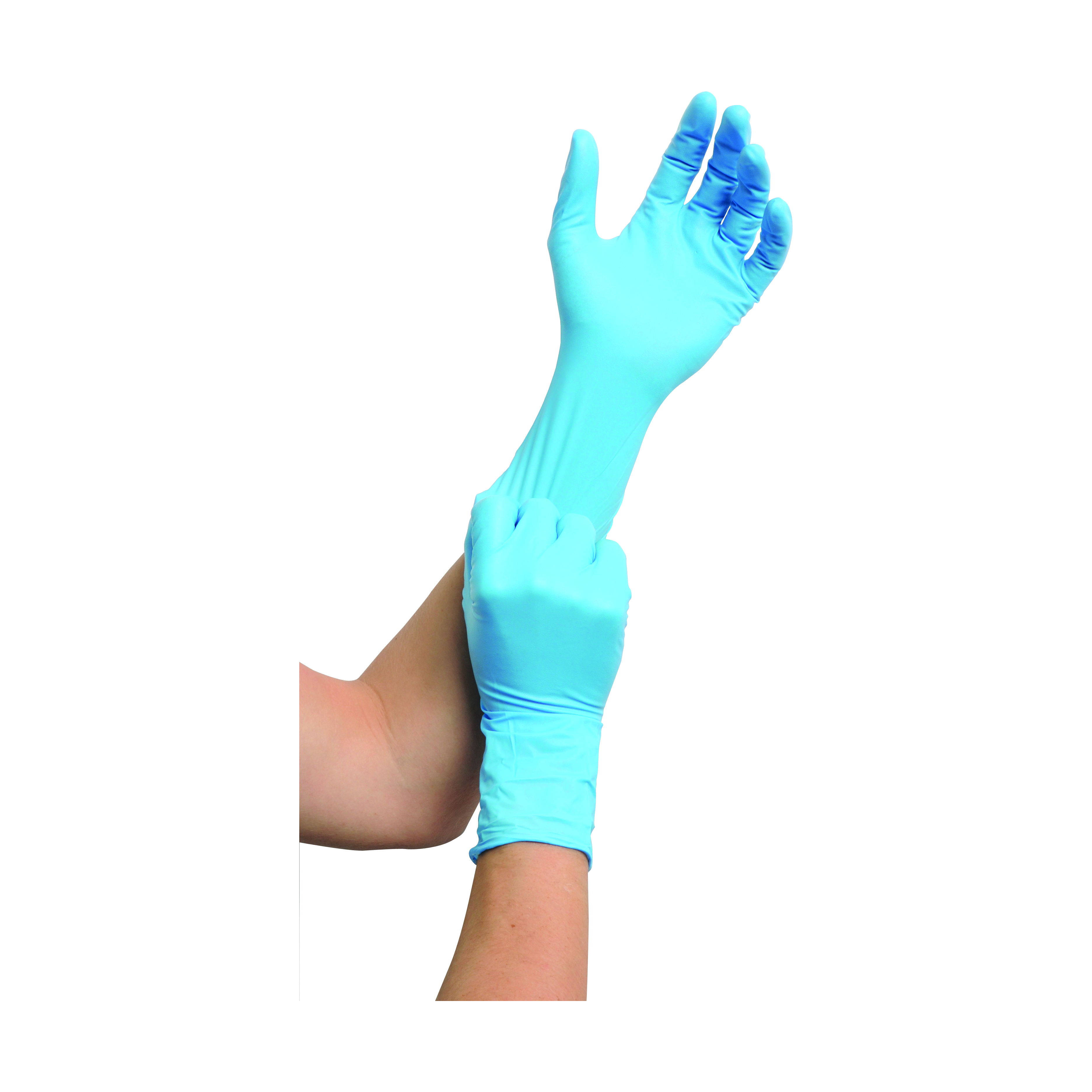 MaiMed nitril LG PF Einmalhandschuhe, ungepudert, extra lang, blau, Größe S