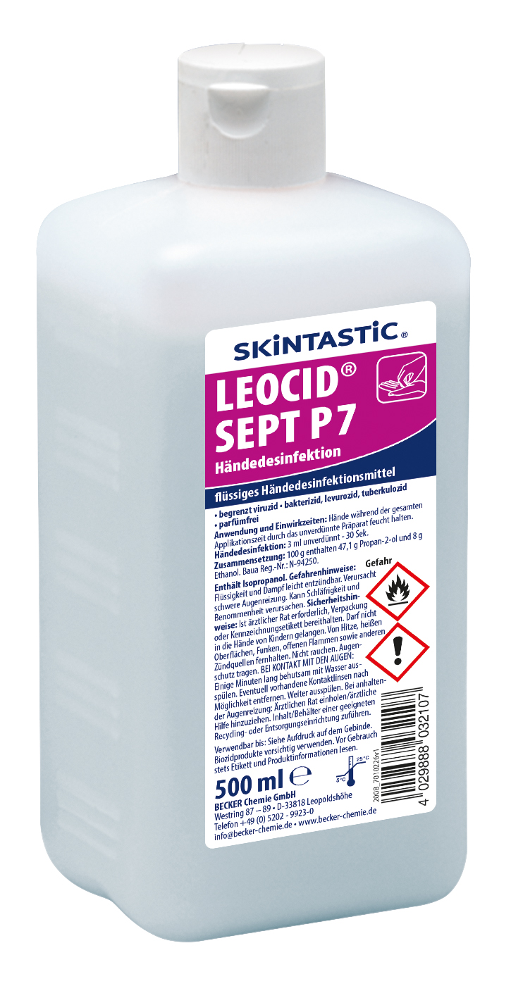 Skintastic Leocid Sept P7 alkoholische Händedesinfektion, 500 ml